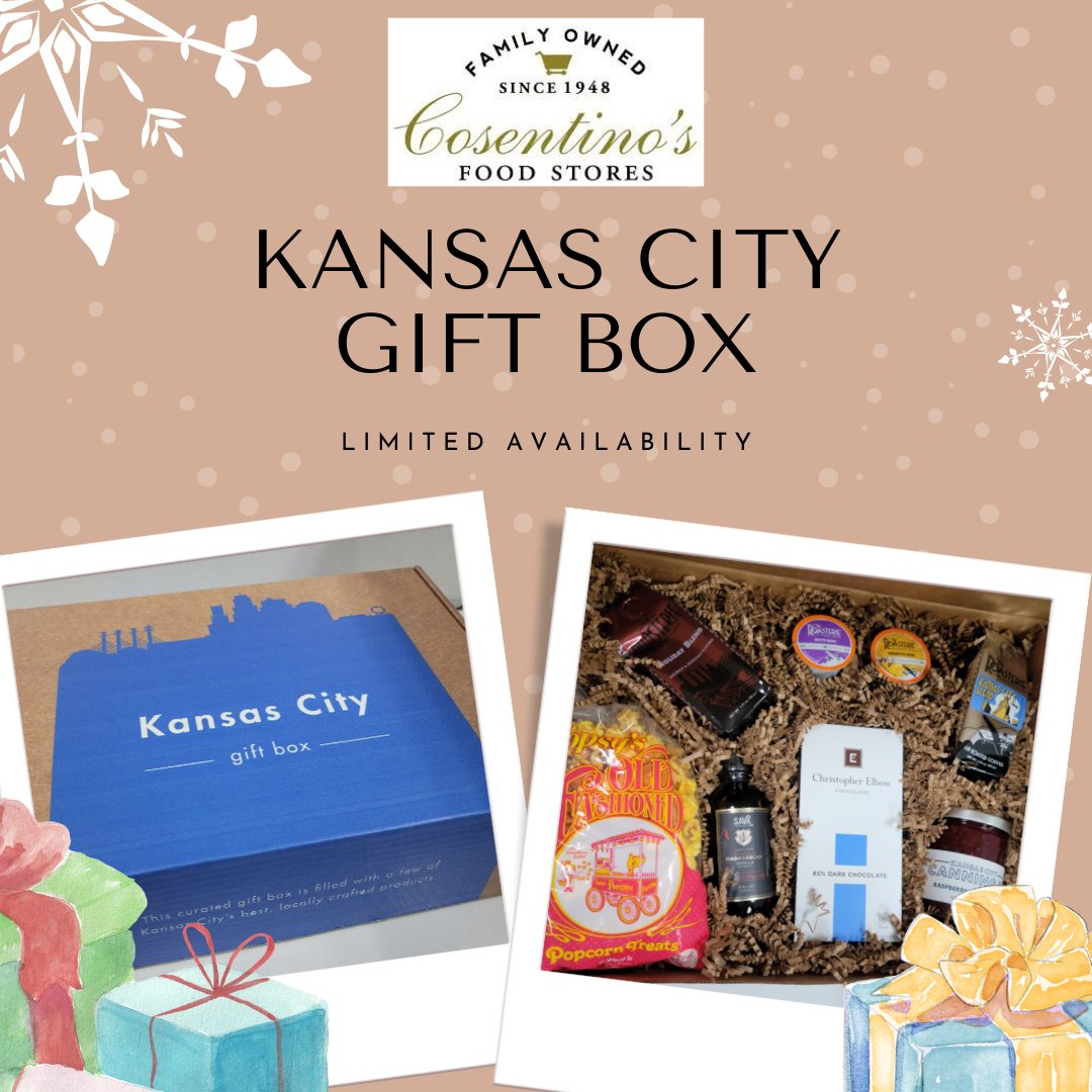 SLibertyPC's tweet image. Make Cosentino's Price Chopper your one stop shop for all your last minute holiday needs. While you're grabbing your grocery items, pick up this Kansas City Gift Box that's only available for a limited time!
