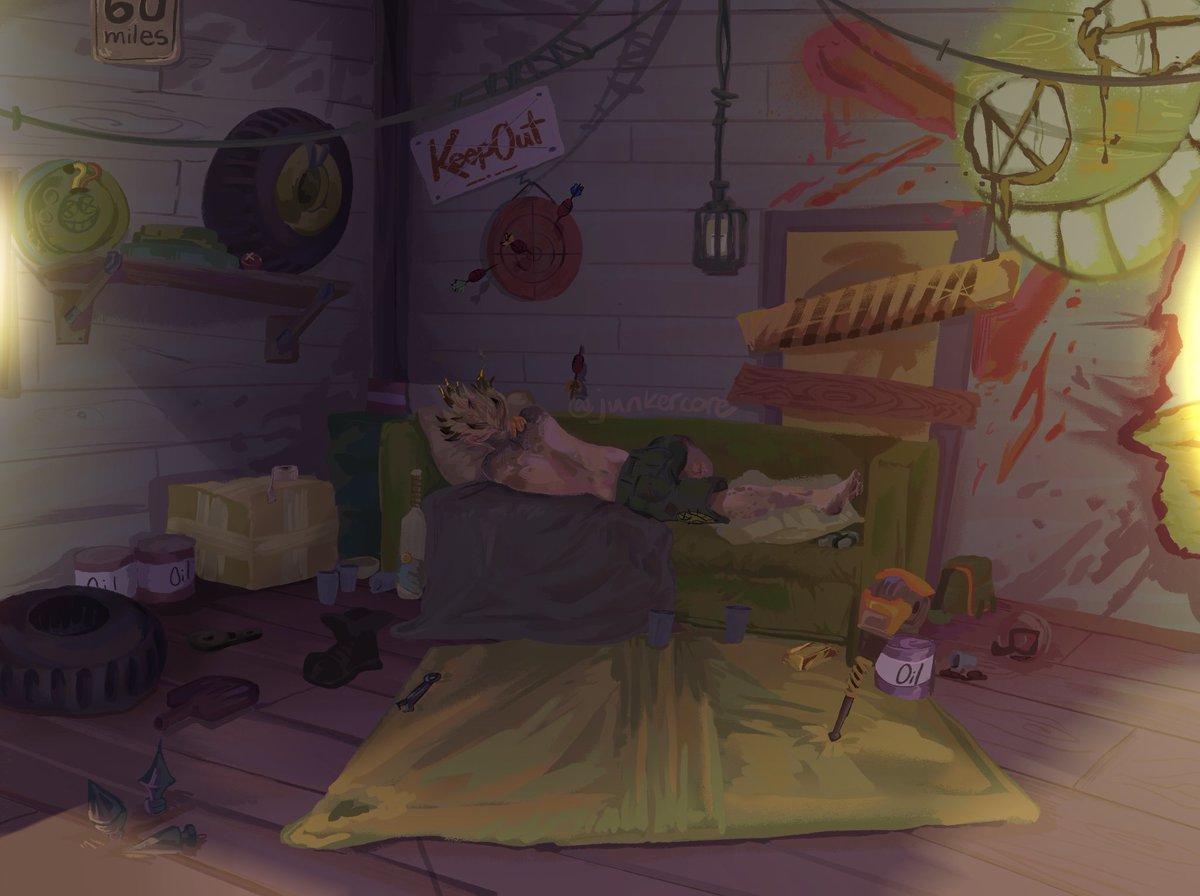 PeachyCellophan's tweet photo. i like the detailing in junkertown but... more :) #junkrat #overwatch https://t.co/i1QLqO6Sev