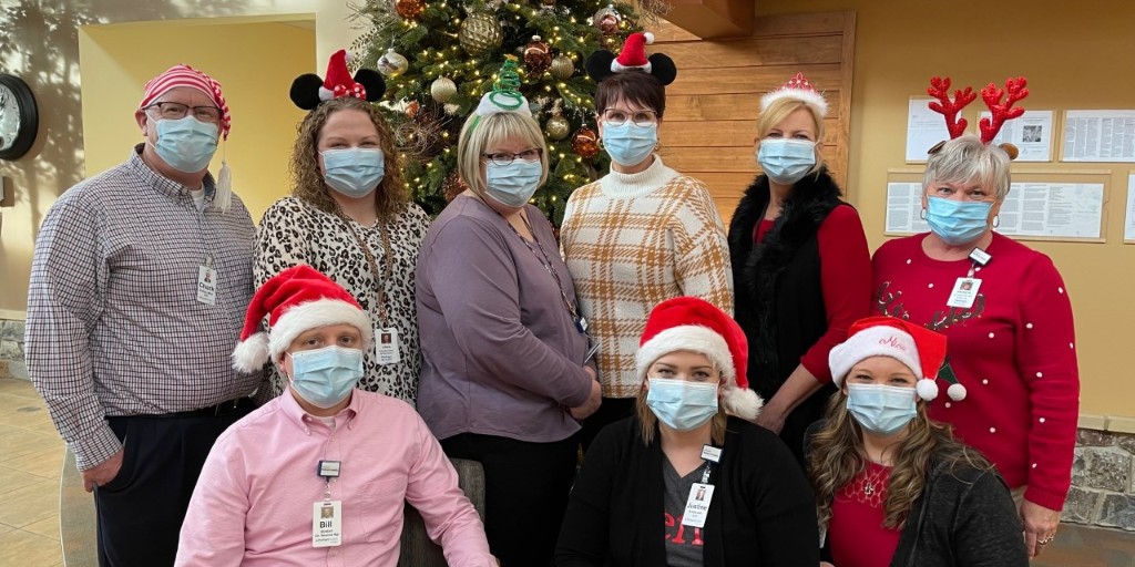 PerhamHealth's tweet photo. ππ
βοΈβοΈ Over the last 2weeks we had a lot of fun preparing for the holidays with a potluck, holiday sweater contest, caroling, hot cocoa bar, pizza lunch day, and lots of sweet treats and themed dress up days. From all of us at #PerhamHealth, happy holidays! #WeArePerhamHealth https://t.co/7IeFVPhW8G