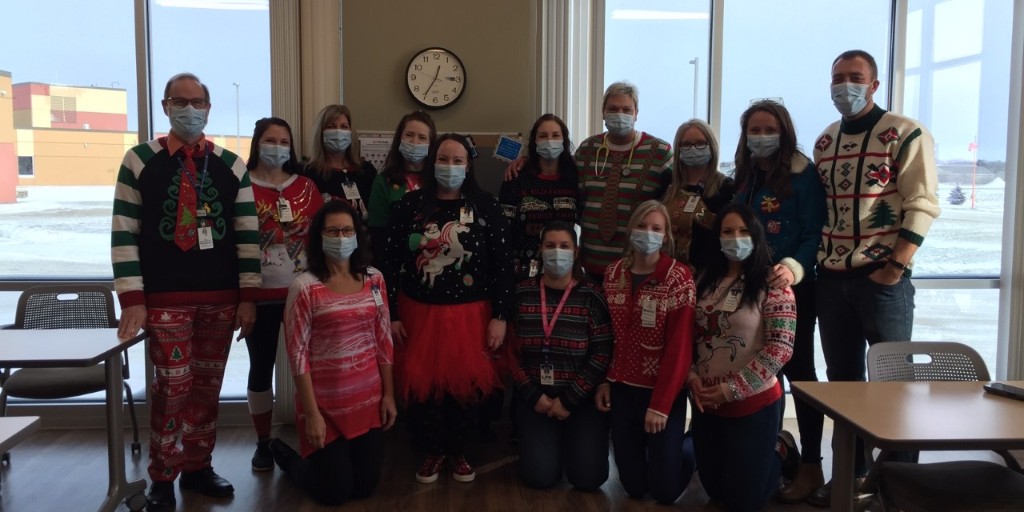 PerhamHealth's tweet photo. ππ
βοΈβοΈ Over the last 2weeks we had a lot of fun preparing for the holidays with a potluck, holiday sweater contest, caroling, hot cocoa bar, pizza lunch day, and lots of sweet treats and themed dress up days. From all of us at #PerhamHealth, happy holidays! #WeArePerhamHealth https://t.co/7IeFVPhW8G