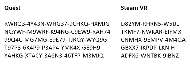 SpaceteamVR's tweet photo. It's Christmas, so have a Spaceteam VR key on us. Keys available for Quest/Quest 2 and Steam. First come, first served. You'll have to type those in manually, sorry about that. Gotta stop those pesky bots! #giveaway https://t.co/UidUdZKQyN