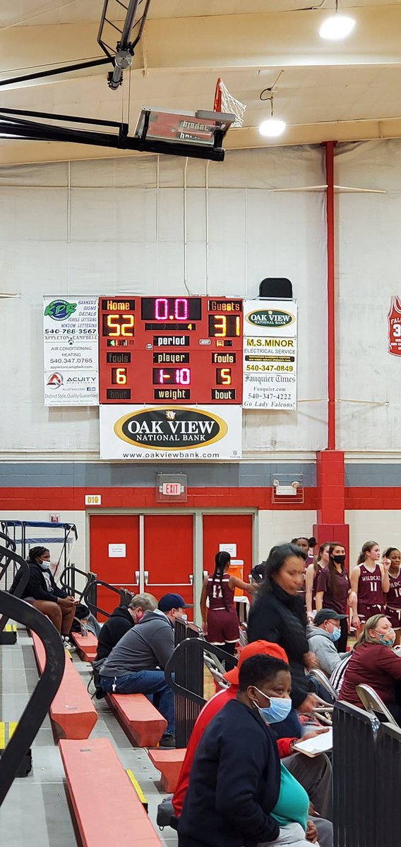 fauquierhs's tweet photo. Lady Falcons🏀 beat Warren Wildcats, 52-31! Have a safe holiday everyone!! https://t.co/WSgOBvNNQV