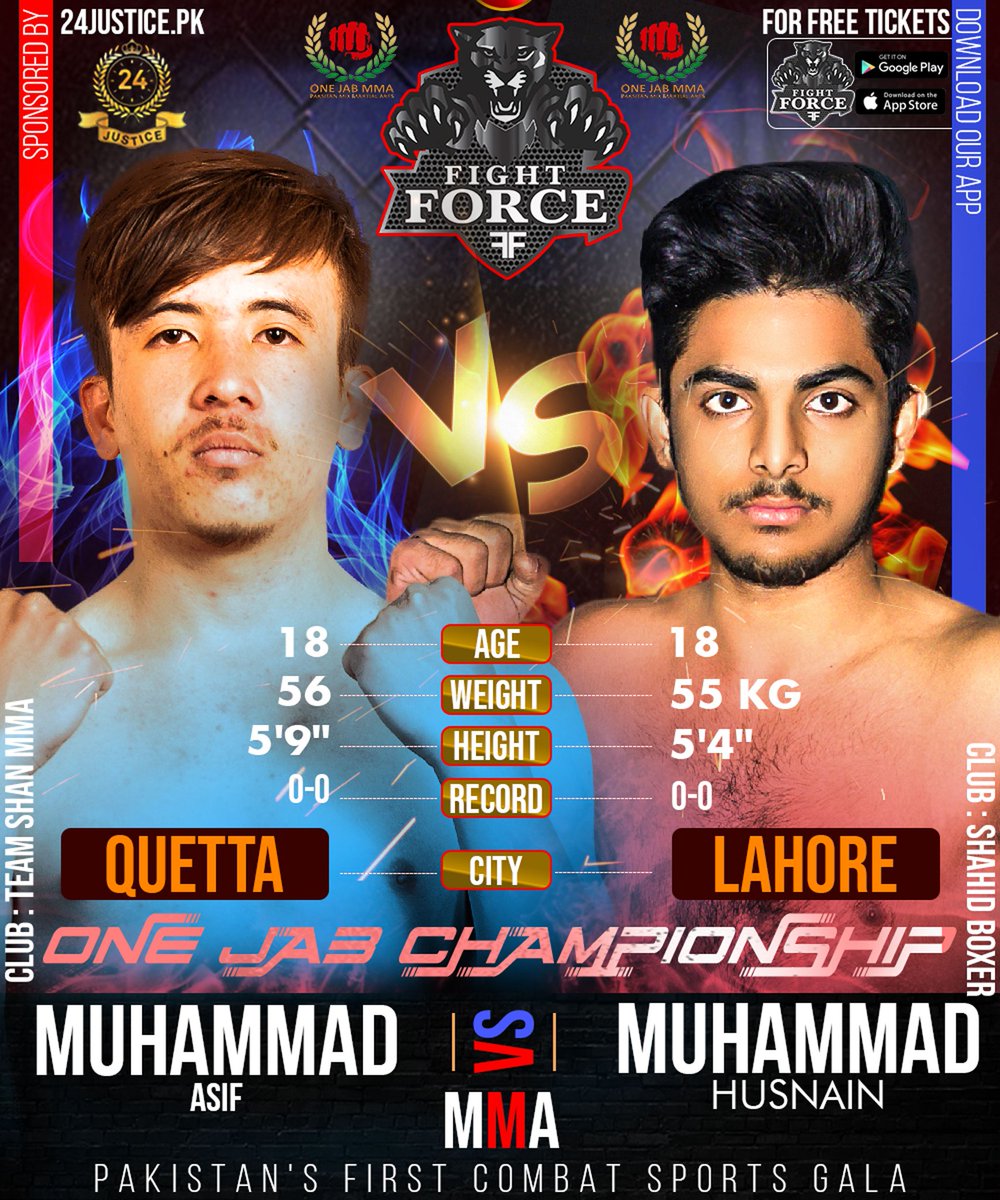 RealAbdulMMA's tweet photo. Fight Cards are getting ready!

I hope Lahore is looking forward to Pakistan's first ever Combat Sports Gala!

Download our app for free tickets "Fight Force Promotions"

#PakistanZindabad #Pakistan #AsianChampionsTrophy #mma #ufc https://t.co/JYIAa2Jt0I