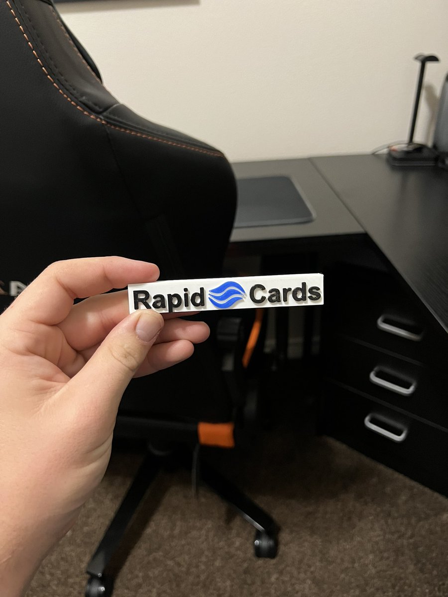 Forgot to take a good picture but this is going to @RapidCards took me longer than usual due to some issues but he’s super cool and easy to work with! Give him a follow! #3dprinting #cardstands