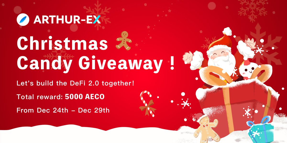 AECOChain's tweet photo. 🎅Christmas Giveaway🎄

1⃣The first 500 people split 🍬3000 #AECO
Follow @ArthurExOF
Like &amp; RT
Comment BSC address 

2⃣Join our Discord or Telegram &amp; Leave your BSC address to get 4 extra AECO(Need to complete1⃣)

Discord: https://t.co/KMn00iDksh
Telegram: https://t.co/qy3fdT1BSt https://t.co/vAJVYbU30s