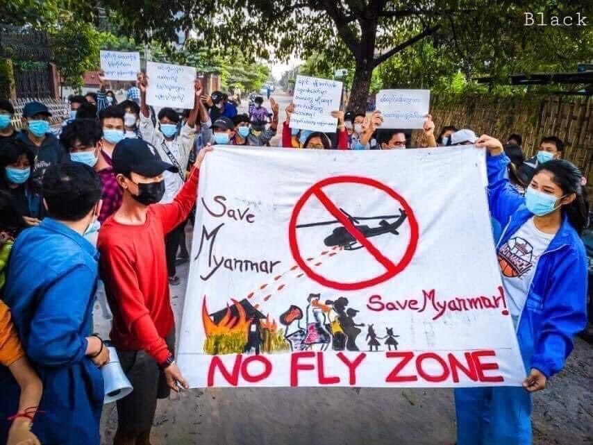 KhineYu's tweet photo. Terrorists of Myanmar military junta are attacking villages by airstrikes over several places. 

#UnitedNations
#UNSecurityCouncil
#NoFlyZone
#SaveMyammar https://t.co/WDnq88m0au