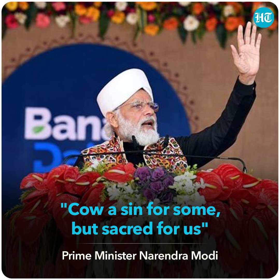 htTweets's tweet photo. Prime Minister @NarendraModi said those making fun of cows and buffaloes forget that the livelihood of 80 million families in India depended on livestock. 

Full story - https://t.co/FVj0nslLJN 

#Varanasi https://t.co/rxOY722BLh