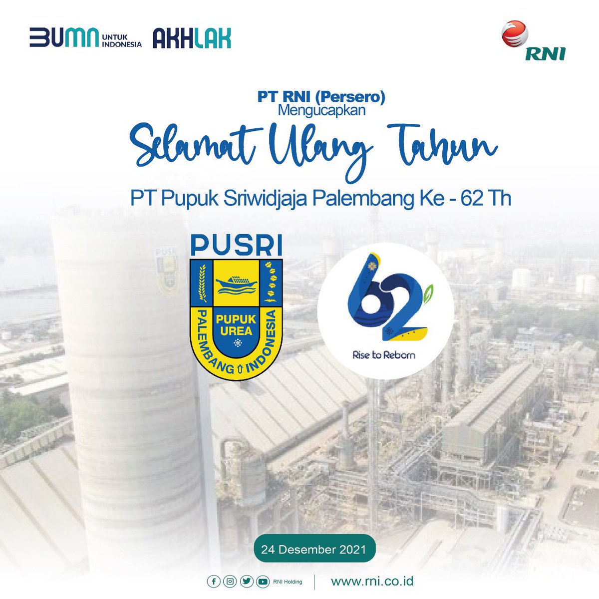 idfood_official's tweet photo. #UlangTahunBUMN
Selamat Ulang Tahun ke-62 PT Pupuk Sriwidjaja Palembang
Salam sinergi.
#BUMNUntukIndonesia
#BUMNKlasterPangan
#RNIGroup
#HUTPusri
#BangkitBersama
#PanganTumbuhIndonesiaTangguh https://t.co/G4pZ56dFpj