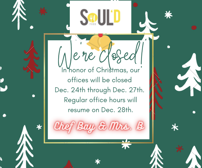 Sould_Food's tweet photo. #WereClosed 👋🏽
#ThanksForYourSupport 💛
#SouldFoodOut ✌🏽
#MerryChristmas 🎄 https://t.co/HlOPN7scU6