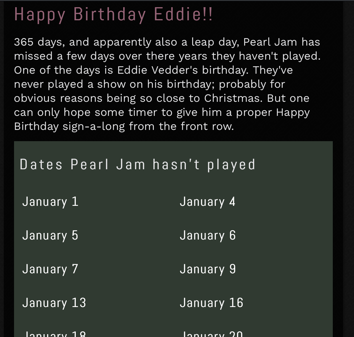 Happy Birthday Eddie Vedder!!    