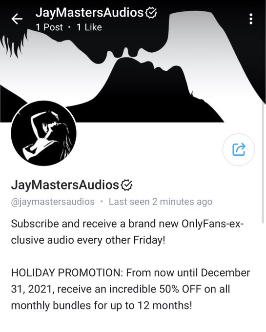 Until December 31st, I am offering an incredible 50% OFF all monthly subscription bundles for my new<a href="/tag/sex"class="tags"><span>#sex</span></a><a href="/tag/erotica"class="tags"><span>#erotica</span></a><a href="/tag/jaymasters45"class="tags"><span>#jaymasters45</span></a>