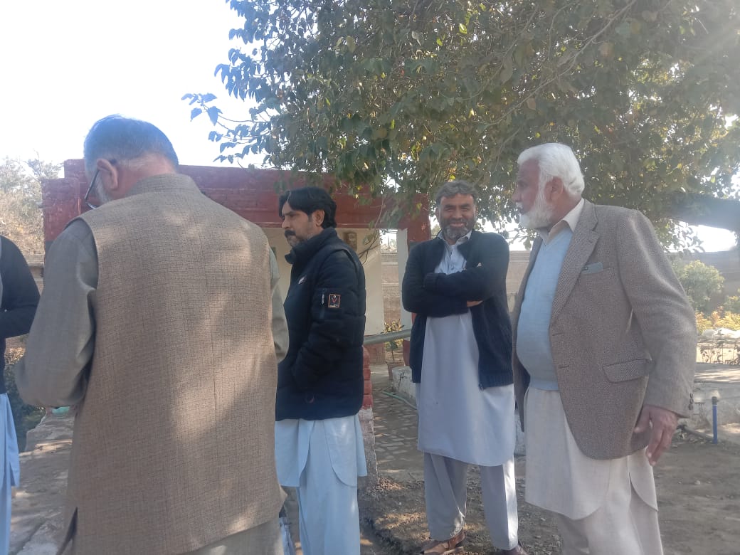 Mr. Fazal Rehman Director Horticulture, Mr. Khisro Nawaz Deputy Director Horticulture Khyber Pakhtunkhwa Inspected Fruit Nursery Farm at District Director Agri. Kohat. Checked physical work of ADP scheme and other activities on 17.12.2021
