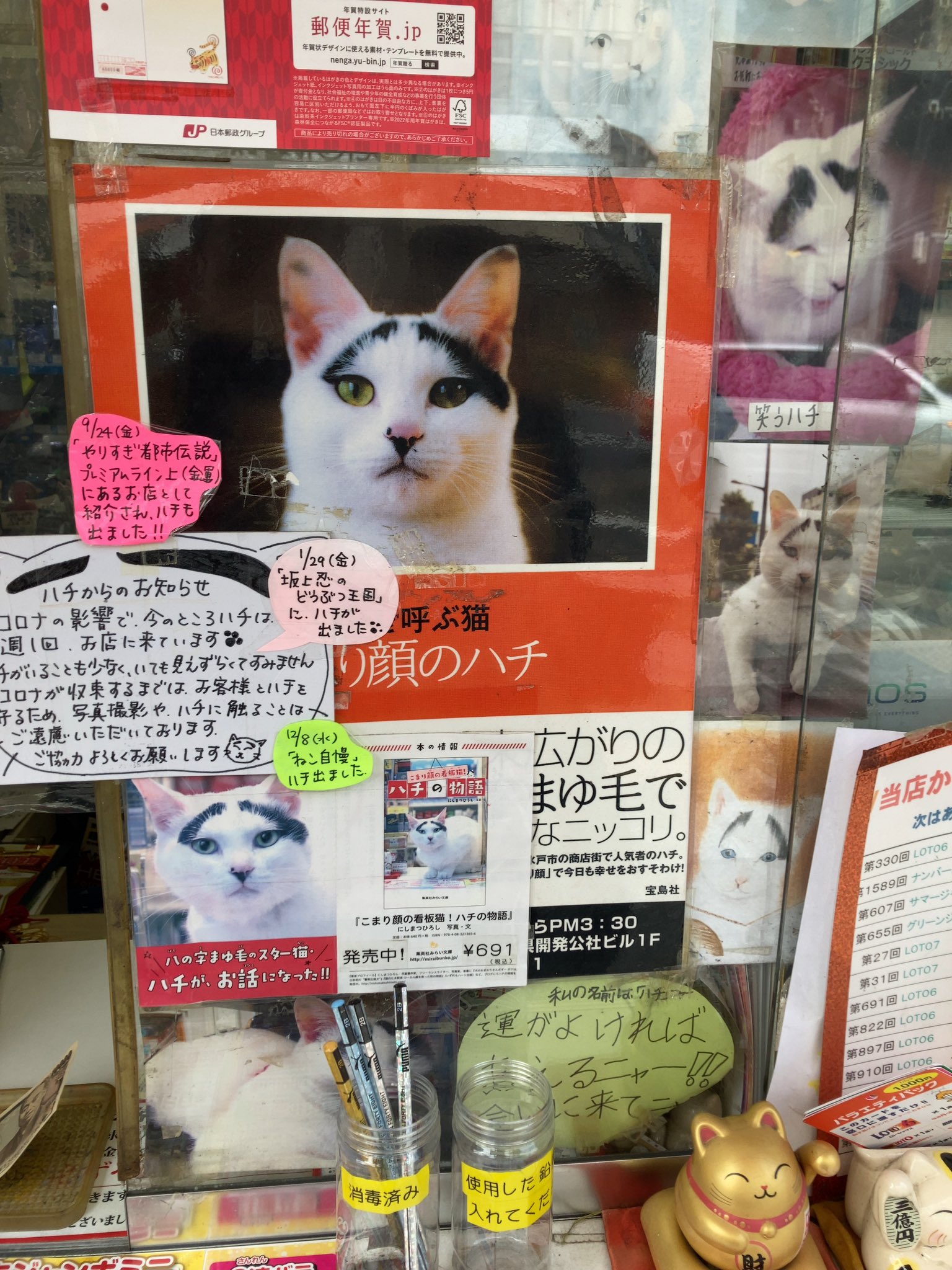 しゅれでぃんが たしか今日までだったから 先日テレビでも紹介された 水戸の幸運の招き猫が居る宝くじ売り場に来た 当たりますように T Co Gyktfs9znc Twitter