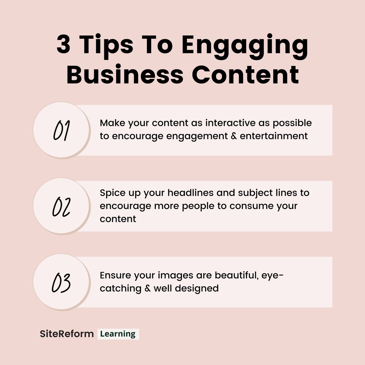 sitereform's tweet photo. 3 Tips to Engaging Business Content

#engagingcontent #contentstrategy #contentmarketing #contentcreation
#sitereform https://t.co/SQaLj5UipL