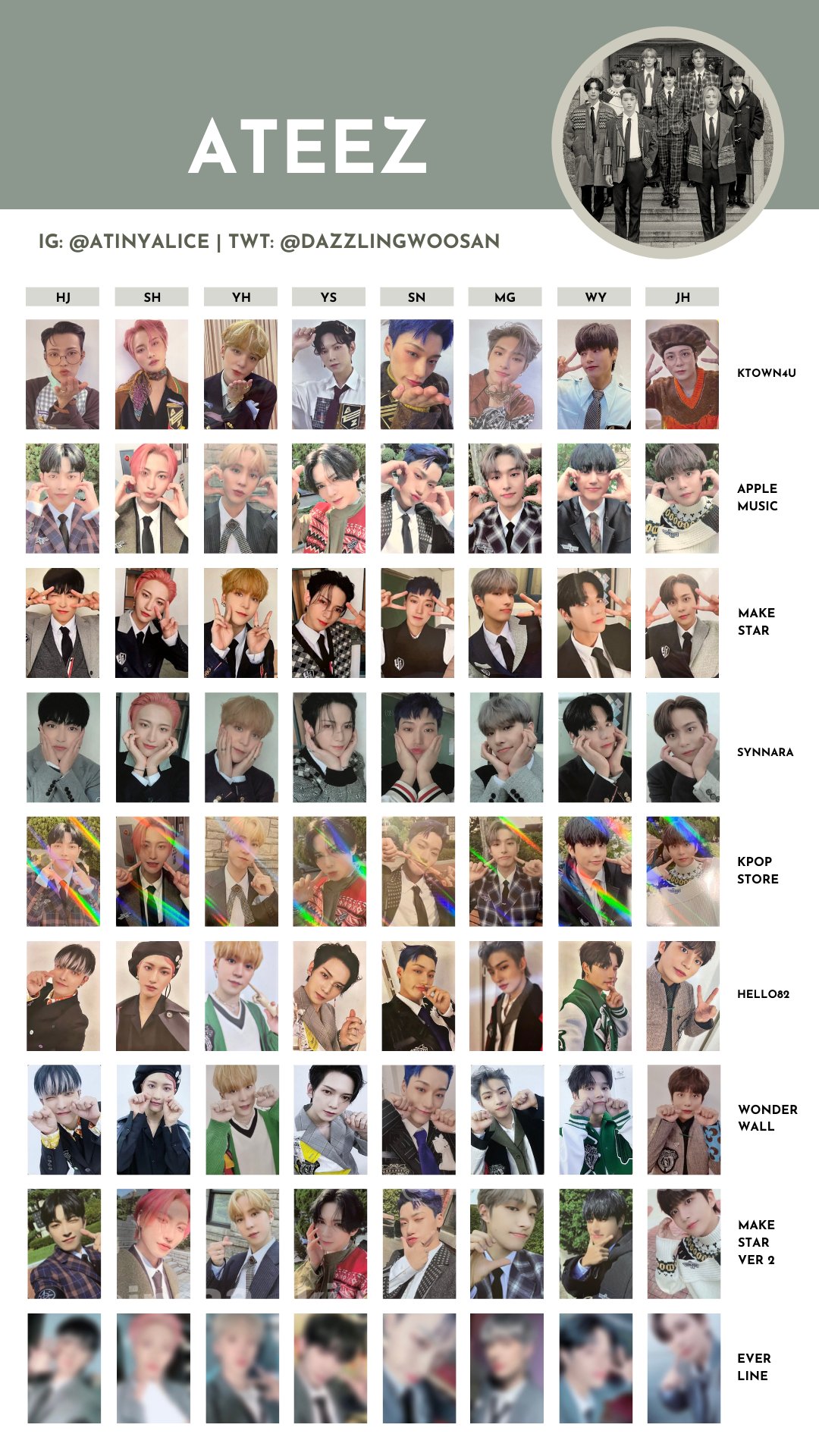 ateez アチズ fever epilogue ソンファmakestar ATEEZ Zero:fever epilogue Makestar ver 8 last bunny