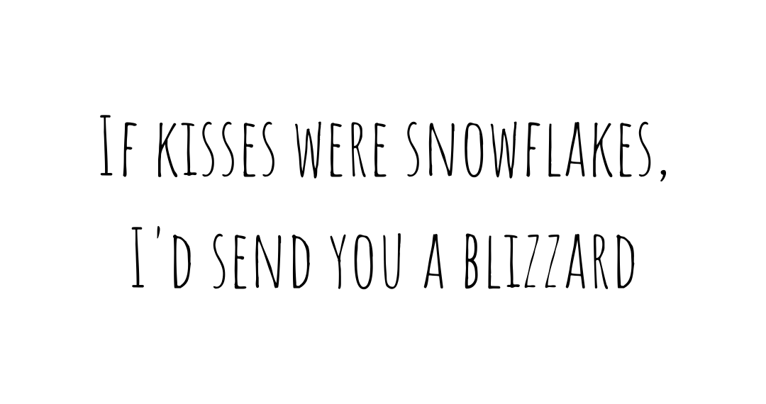 It's Christmas Eve - we're allowed to be soppy.⁠
⁠
Have a good one everyone! 🎄⁠

#christmaseve #christmaslovequote #lovequote #kisses #love #couples #christmasspirit #christmasprep #christmaswedding #mistletoe #snowflakes