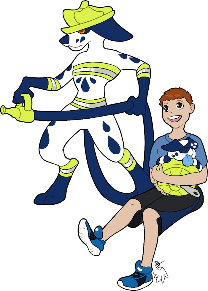 Clear_Jello's tweet photo. I don't draw Fakemon very often, but my roommate commissioned this for Christmas as a gift, so.
We both designed a Dalmatian Fakemon evolutionary line named Alarmutt and Hydrover.
#jelloart #pokemon #fakemon #dog #dalmatian https://t.co/LC8gBsQ7Ue