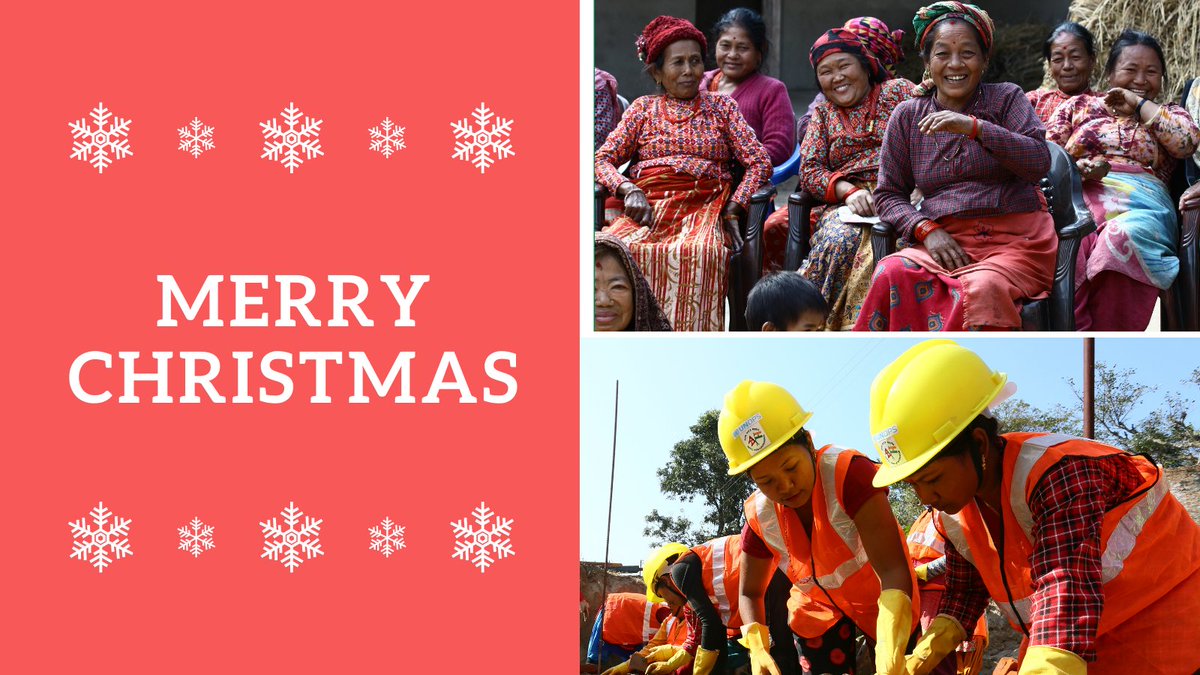 Season’s greetings from our very merry team of skilled female masons and beneficiaries in Nuwakot!