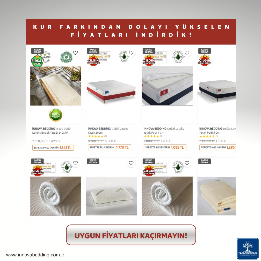 🍀 KUR FARKINDAN DOLAYI YÜKSELEN FIYATLARI INDIRDIK!
Tamamen doğal bir uykuya geçiş için ürünlerimizi online mağazalardan temin edebilirsiniz.
✔️TRENDYOL
✔️HEPSİBURADA
✔️GİTTİGİDİYOR
✔️N11
✔️AMAZON
#lateks #latex #lateksyastık #ortapedikyastık #latexpillow #pillow #bed #yatak