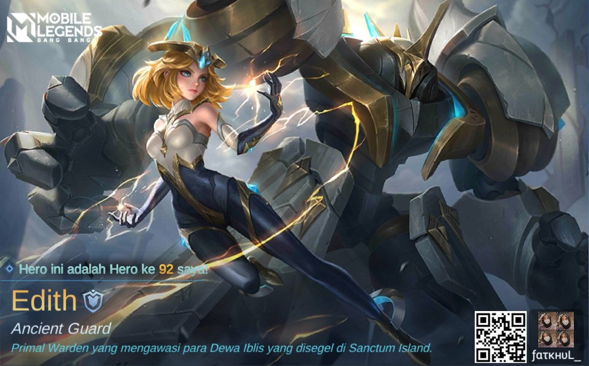 Fatkhulhuda90's tweet photo. Saya baru saja mendapatkan Hero baru Edith di Mobile Legends: Bang Bang! Ayo berhadapan melawan Player MOBA terbaik dunia bersama-sama! 
https://t.co/lzkkciHXz9 https://t.co/OXSoMW1Uyg