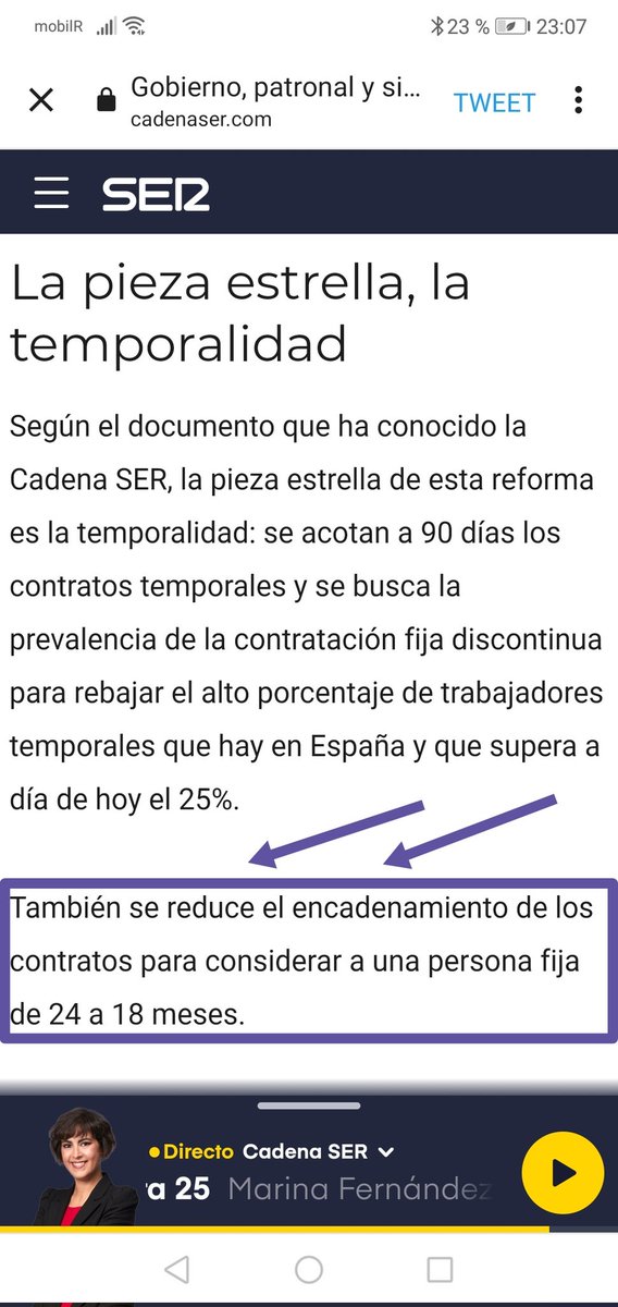 Ed_InterinaEnPe's tweet photo. El gobierno llega a un acuerdo con patronal y sindicatos para reducir la temporalidad, NO SE PODRÁ ENCADENAR CONTRATOS TEMPORALES + DE 18 MESES, mientras, el mismo gobierno legisla para q los temporales del sector público puedan encadenar contratos durante 60 meses.
#Vergonzoso https://t.co/iQnu6vy6bd