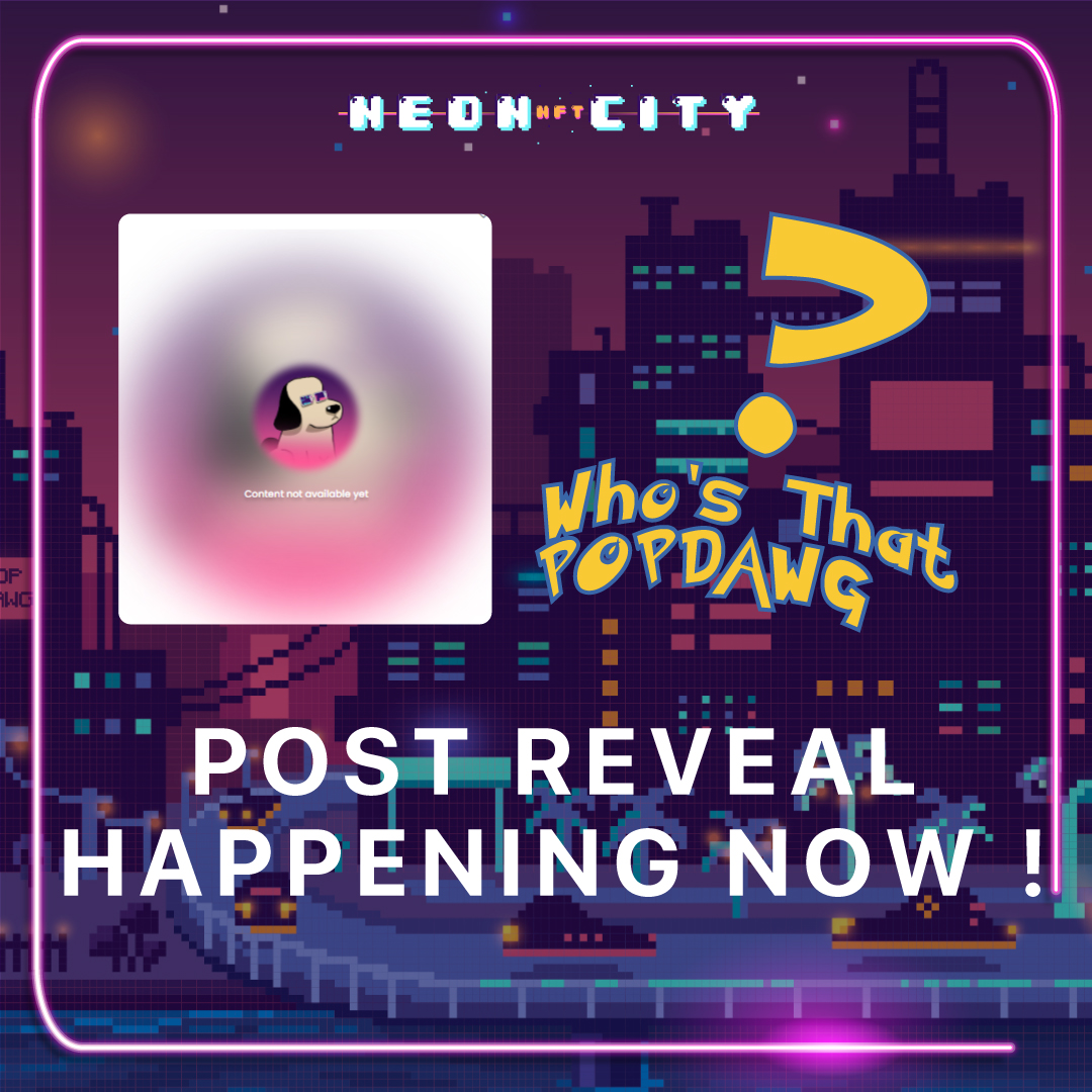 TIME TO FLAUNT AND BRAG !

While we are waiting for the big reveal, lets play a game and guess "WHO'S THAT POPDAWG ?"

The big reveal happening now - discord.gg/9UbD3rDG56

Our official opensea link - opensea.io/collection/pop…

#NFTCommunity #nftart