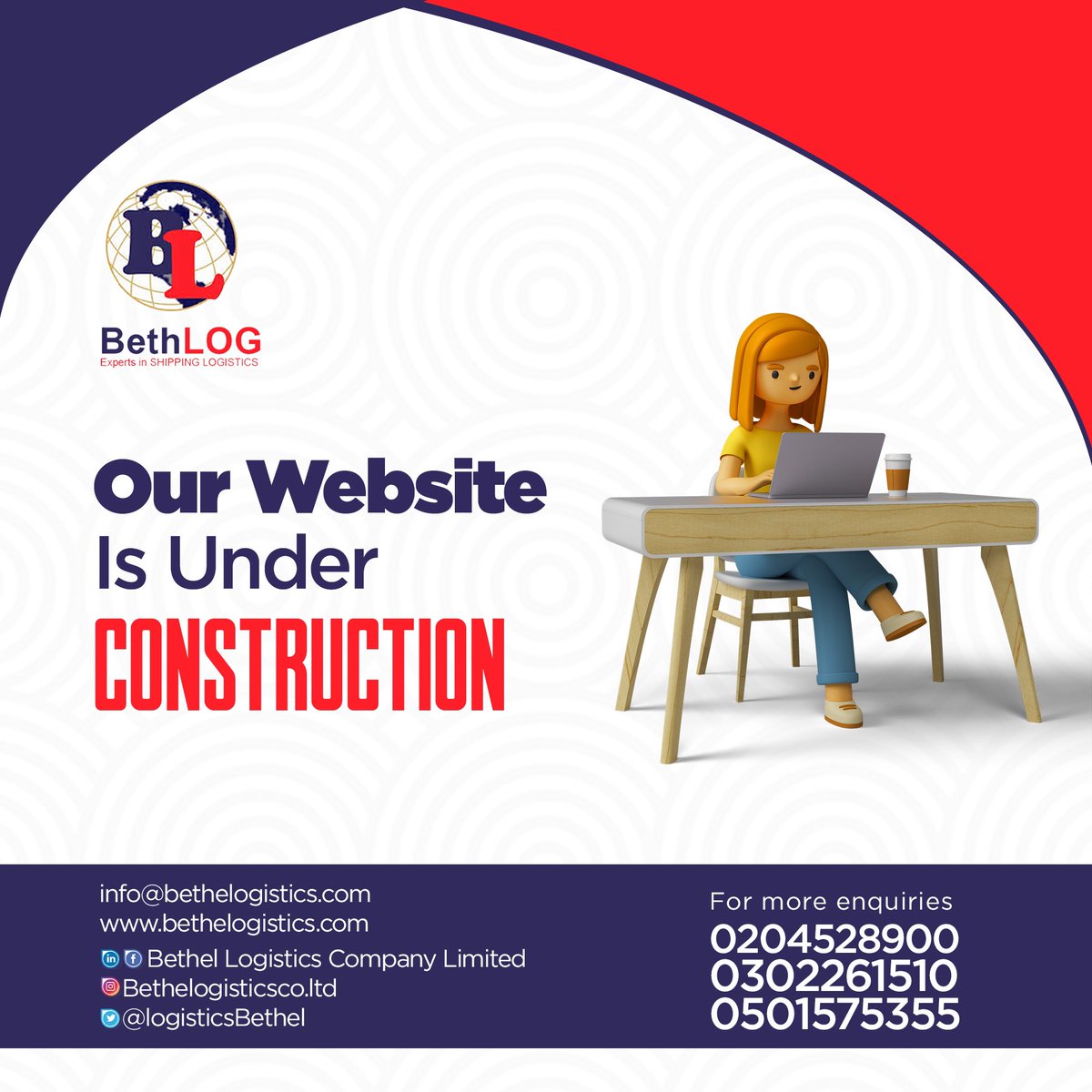 LogisticsBethel's tweet photo. Kindly take note. #websiteunderconstruction https://t.co/AlcEZ4qFlq