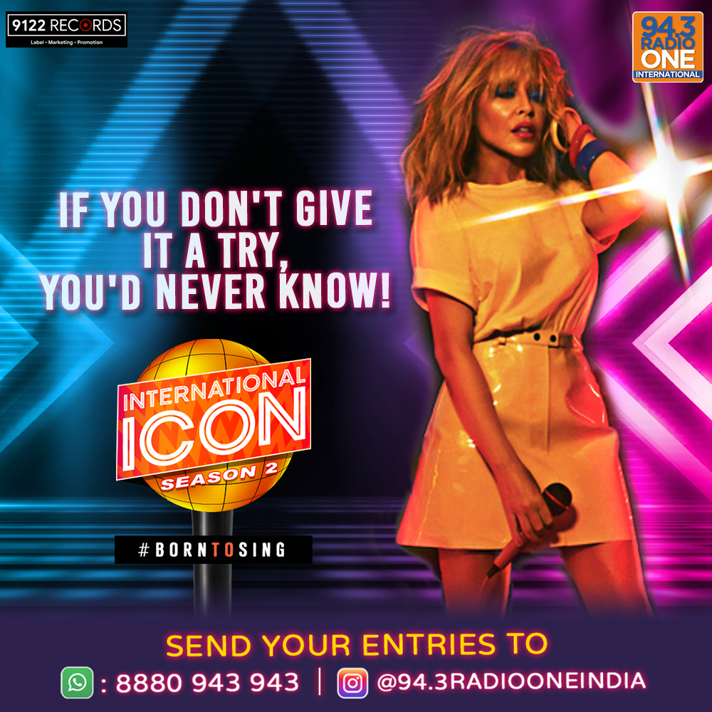 943RadioOne's tweet photo. If you wanna say something, don’t! #Sing it instead !!
Send in your entry to participate in the #second season of International Icon!
#WhatsApp your audio or video to +91 8880 943 943
Or
DM us on #instagram @94.3RadioOneIndia NOW!
@9122Records @kylieminogue
#B2S #born2sing https://t.co/pF4jRxeURI