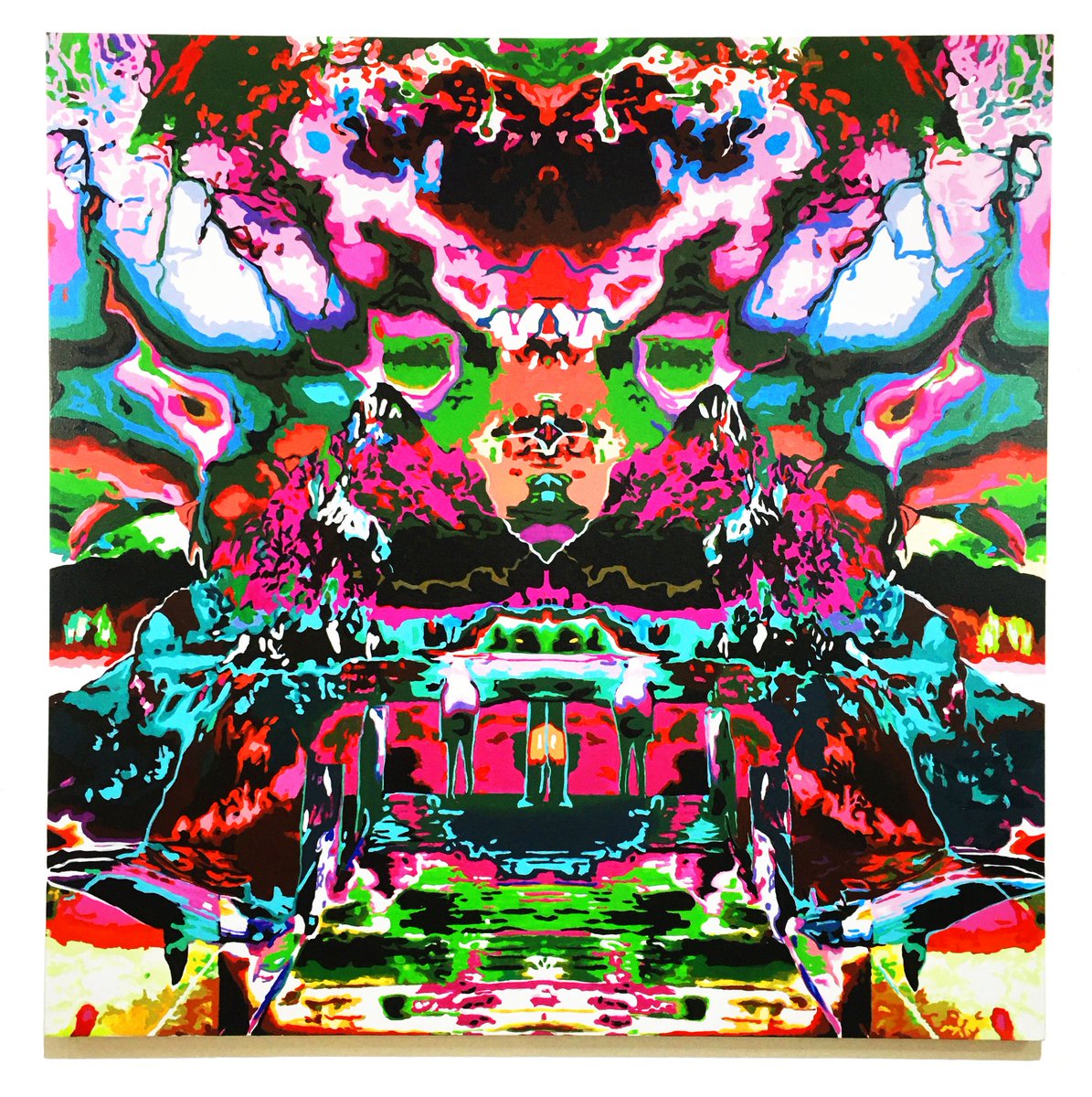 Painting：Infinite symmetry #026、Acrylic on canvas、155x155cm（61inx61in）、2021🤠🖌️🎨