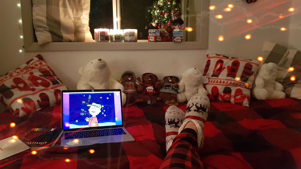 Watching Christmas movies on #ChristmasEveEve. My night is lit. #BuffaloPlaid #CozyCabinVibes #CharlieBrownChristmas #DeckTheHalls #HolidayCheer ✨🎄❤️🎁☃️🎅🏼❄️🤍✨