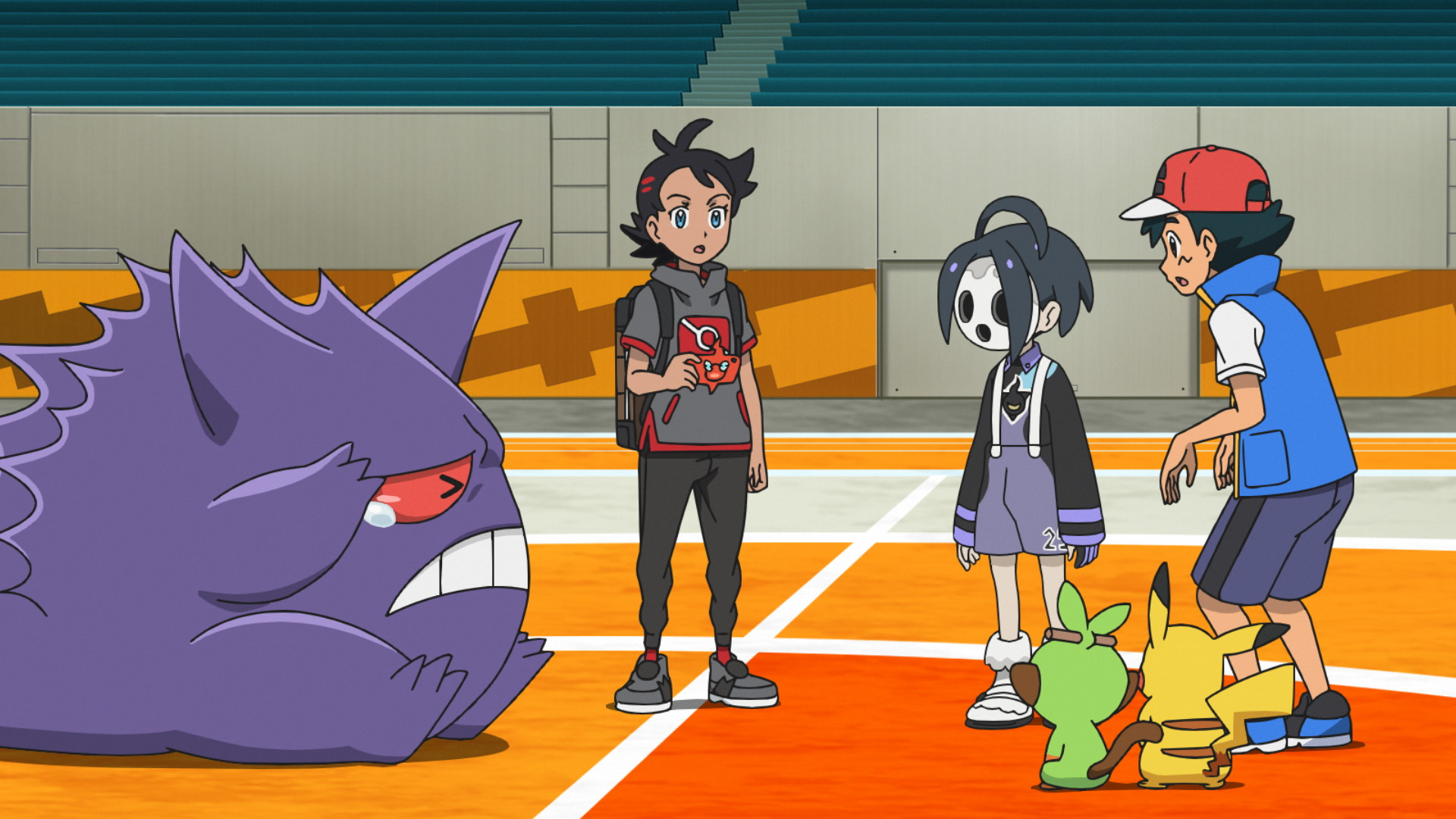 Twitter 上的 ポケモン公式ツイッター 今日のアニポケ ゲンガーをキョダイマックスさせる方法を聞くため ラテラルタウンのゴーストジムのジムリーダー オニオンの元を訪れた サトシとゴウ キョダイマックスのためには あるキノコを集める必要があると聞き