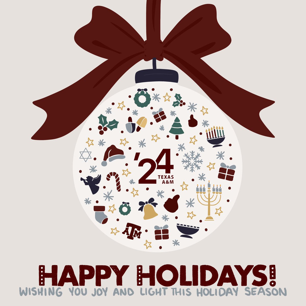 2024aggies's tweet photo. Wishing you a happy holiday season, ags!! #tamu @TAMU #tamu2024 https://t.co/AyNQPO1qqK