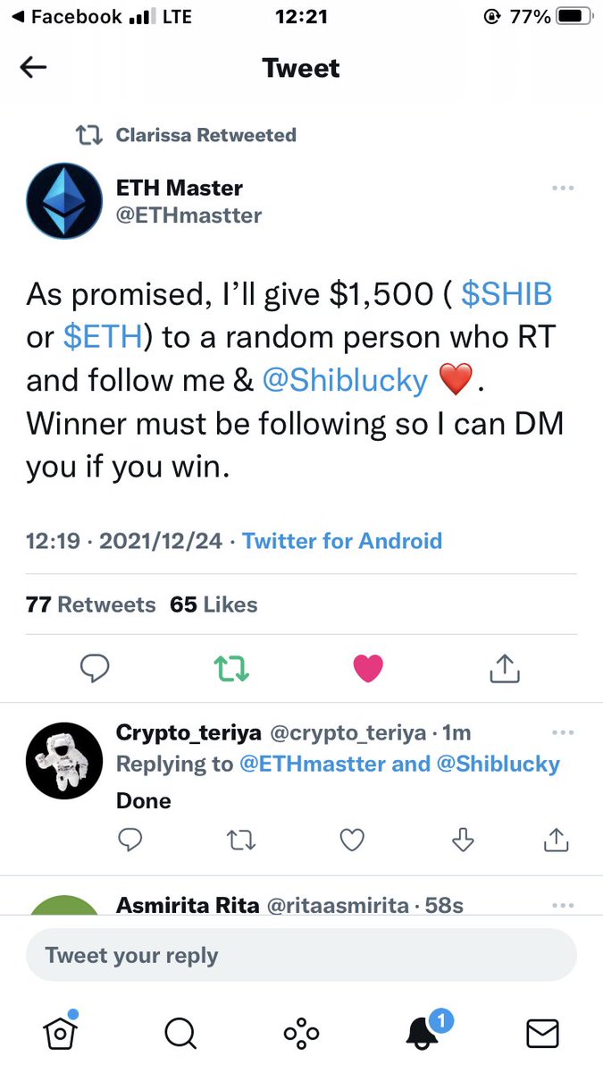 JanLoberiza's tweet photo. @ETHmastter @Shiblucky Done merry Christmas 🎁 please https://t.co/MBP0BwuiMF