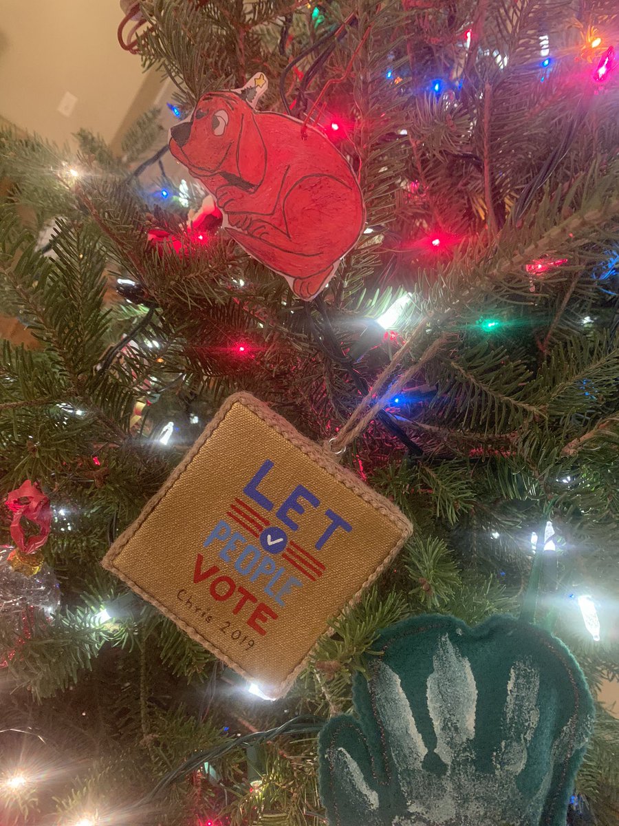 Filed a Christmas Eve Eve amended complaint in a redistricting case and joined my family to hang ornaments on the tree. I may have outgrown Clifford (1992), but I’m still growing into the ornament my mom made me for 2019! Happy to work w/ <a href="/NAACP_LDF/">Legal Defense Fund</a> <a href="/ACLU/">ACLU</a> <a href="/ACLU_SC/">ACLU of South Carolina</a> <a href="/SomilBTrivedi/">Somil Trivedi</a>