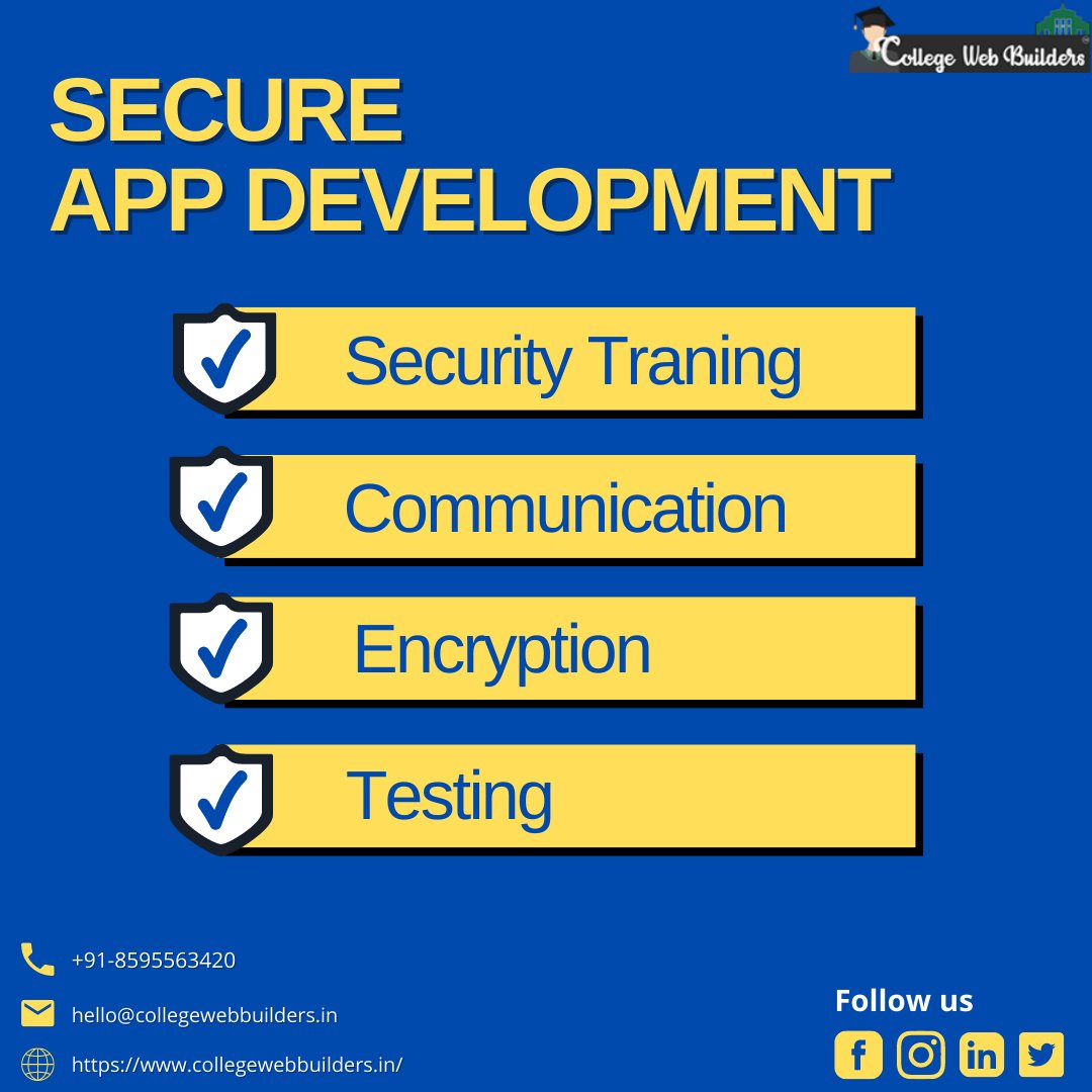 collegebbuilder's tweet image. Develop a secure mobile app
Follow these steps
#collegewebbuilders #appdevelopmentprocess #appdevelopment #mobileapp #cybersecurity