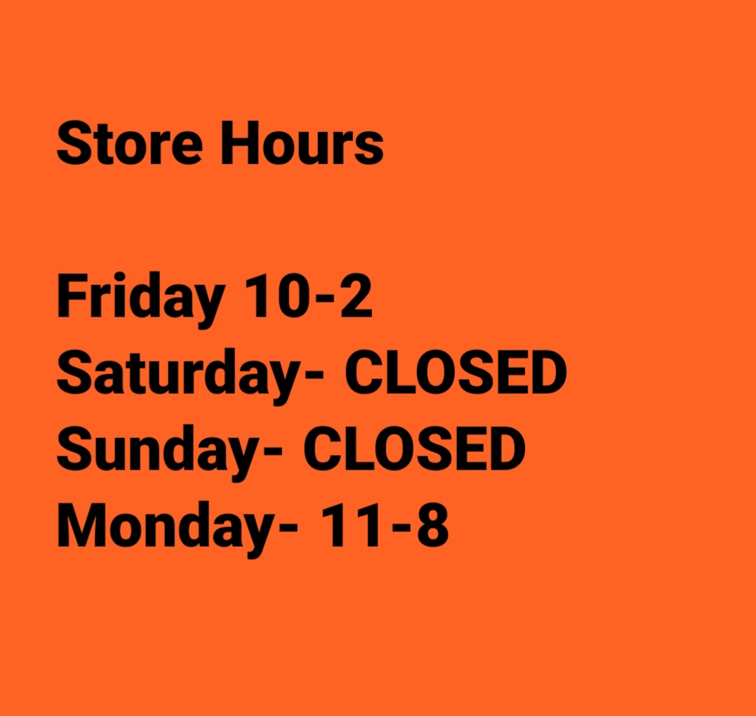 Christmas hours for the next few days.