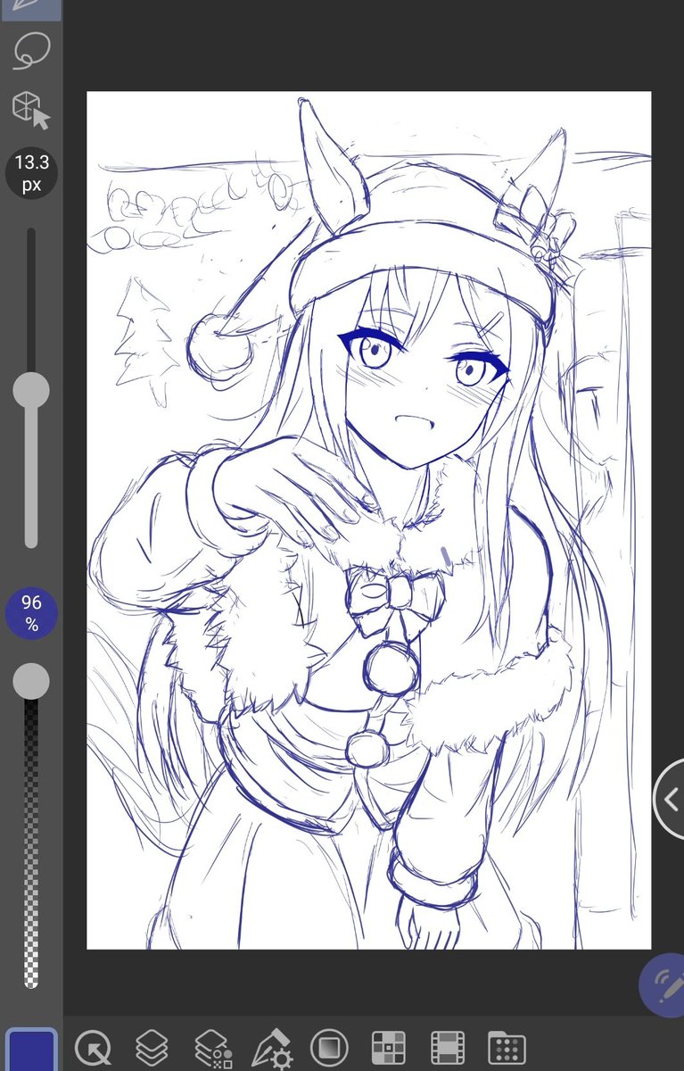 クリスマス絵はドーベルの予定 