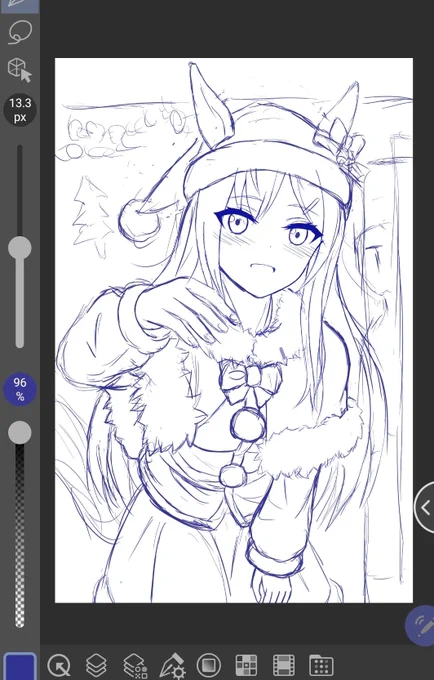 クリスマス絵はドーベルの予定 