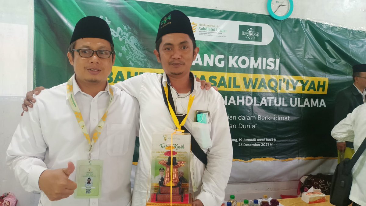 Alhamdulillah selesei tugas. 
Berkah Muktamar ke 34.
Lampung 2021.