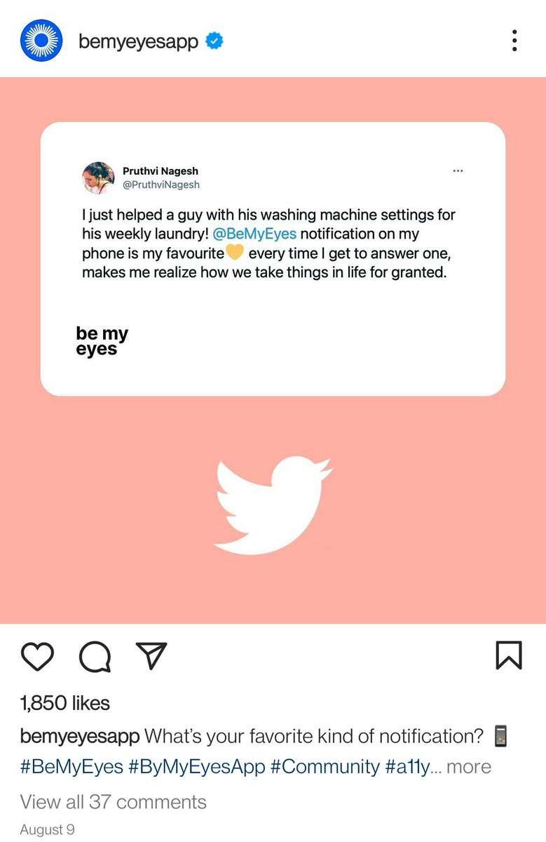 beastoftraal's tweet photo. In these days of 10-minute grocery (and not 10-minute ambulance!), here is a use of technology that is so utterly beautiful, heartwarming, and incredibly smart, all at the same time! Be My Eyes (https://t.co/GJiOzqViY9) is an app available on both iOS and Android. 1/4 https://t.co/LvYJirkmxE