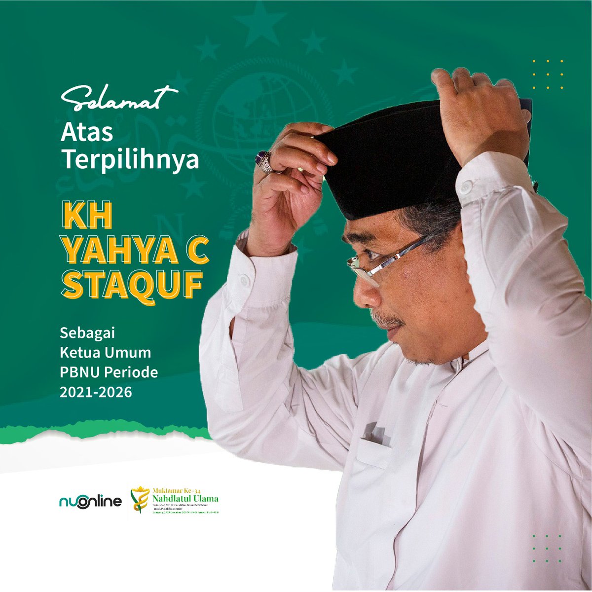 nu_online's tweet photo. KH Yahya Cholil Staquf Ditetapkan sebagai Ketum PBNU 2021-2026 

https://t.co/Hq9x3aBcI7 https://t.co/Xzmaxwa4wR
