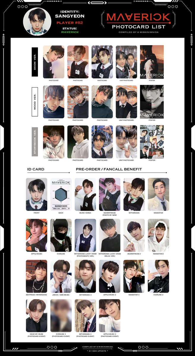 🎮 the boyz maverick photocard template/list — [ 211224 ver