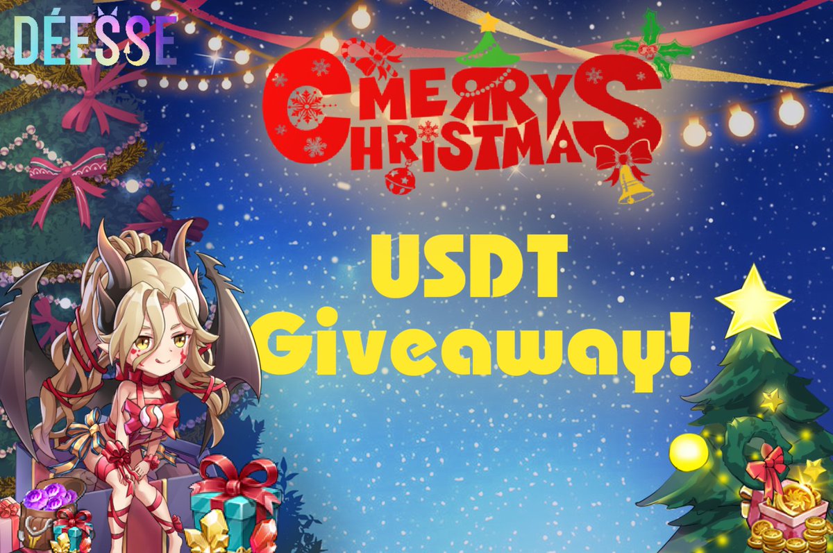 deesse_dao's tweet photo. 💰USDT Giveaway! 🎅 
🎄Christmas Eve, leave your Christmas wishes for Deesse.
12$ to 24 lucky winners for
-retweet this &amp; tag 3 friends
-leave bsc wallet address

ENJOY💫 https://t.co/ZC9kyJnQuC