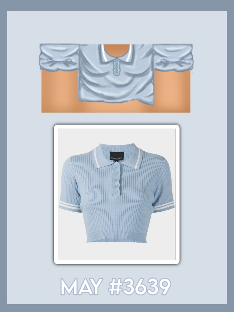 this is my first showcase that im posting on twitter !! im also bidding this tops, dm me for details !! like/rwts are appreciated 

#roblox #RobloxDesigner #robloxclothes #Robloxdesign #robloxclothing