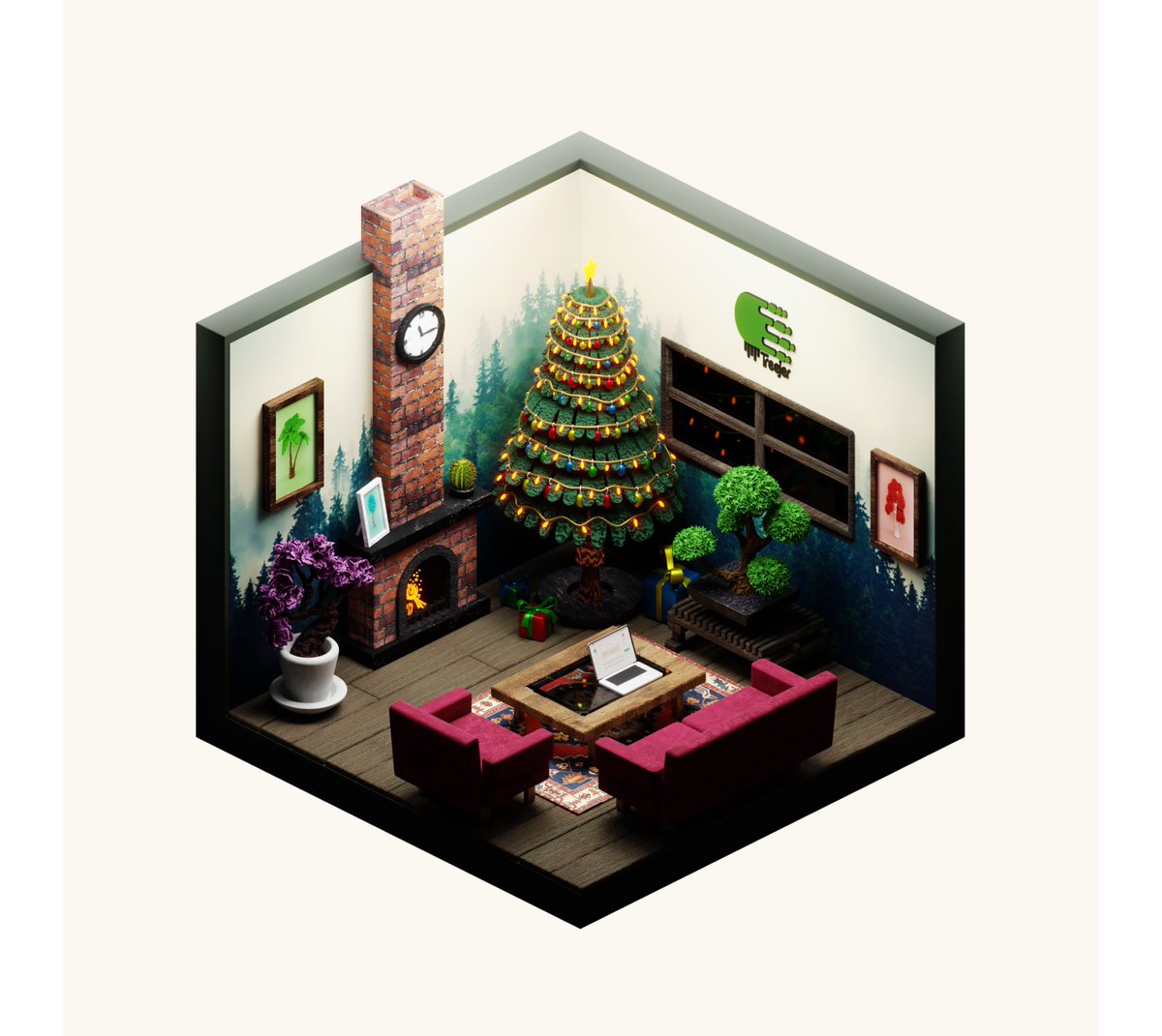 TreejerTalks's tweet photo. It’s our first Christmas together and we wanted to celebrate it with you all. Join our Discord and react to the latest post in announcements channel within 48h for a chance to win this Christmas NFT.🎄🎁 How many Genesis Trees can you find in this cabin?👀
https://t.co/Nm3NC2L2cH https://t.co/SFHW3AC6ws