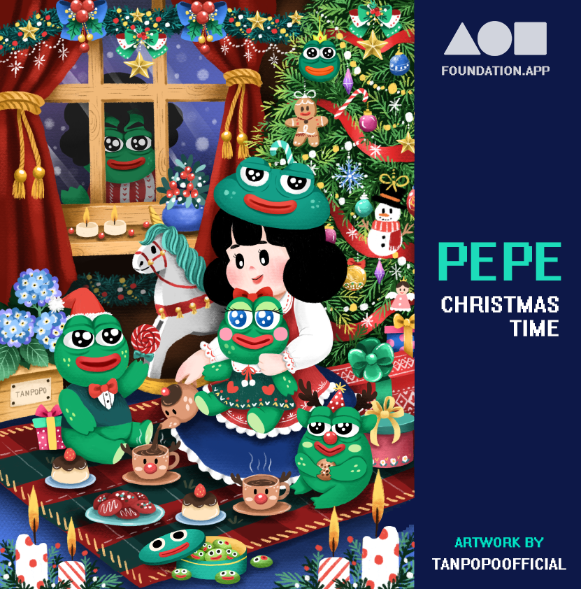 Tanpopo_NFT's tweet photo. Christmas party 's #pepe  and @Tanpopo_NFT  party 

 https://t.co/yzZDXkVIhf

🎄The day when everyone will be together 🐸🎄🎅
Wish you happy and lucky in your life
 
#FrogFam #pepethefrog #PEPEnft #nftart #frogs 
#ChristmasEve #NFTChristmas https://t.co/dTy4LjhvAi