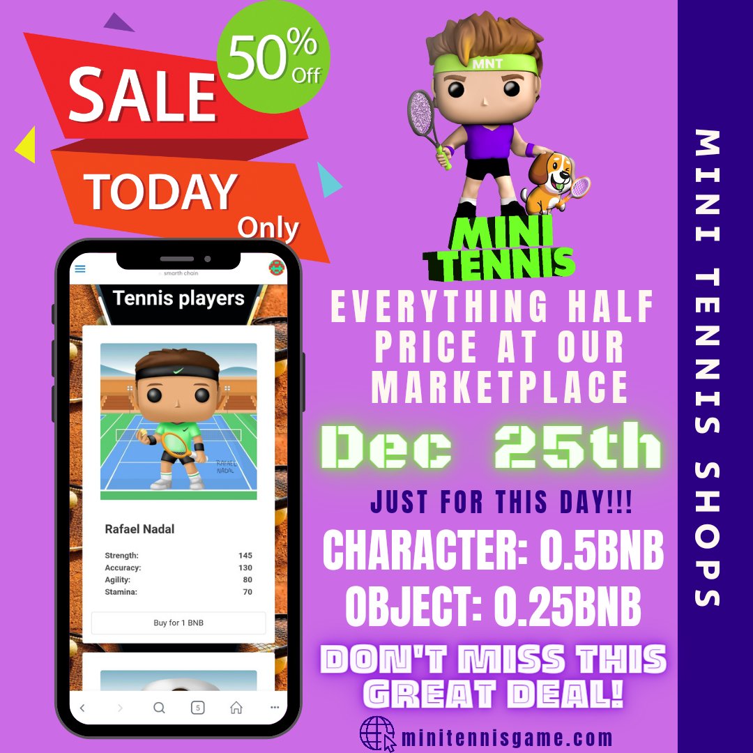 minitennisgame's tweet photo. 📢📢  ATTENTION:

We extend our offer until December 25th‼‼

Do not miss this opportunity 🎾🎾 https://t.co/wt0T2e072Q