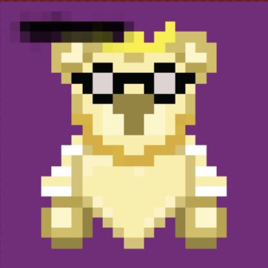 CaringCubss's tweet photo. (the black is a temporary
watermark)…Here's a cub with tan fur and heart, golden
crown and chain, white shirt with tan stopes and glasses
Under a 0.001% chance for this version to generate https://t.co/NKzI6SIjjf
