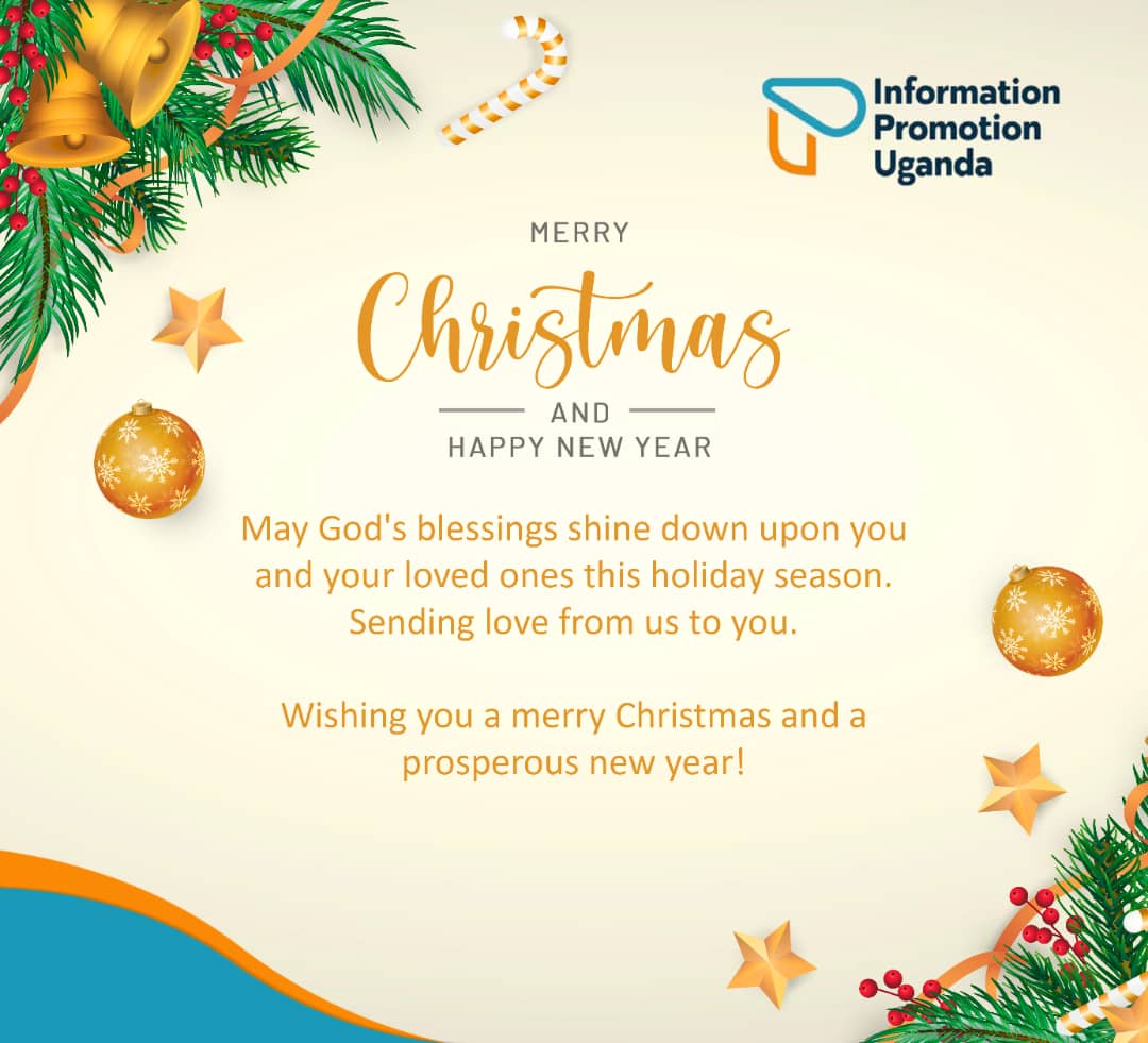 infopromoUg's tweet photo. Let peace,  joy and hope be your main drive throughout this festive season.
Merry Christmas to you all.
#IPUganda #feastiveseason #Christmas2021 https://t.co/vo4wfIBBCC