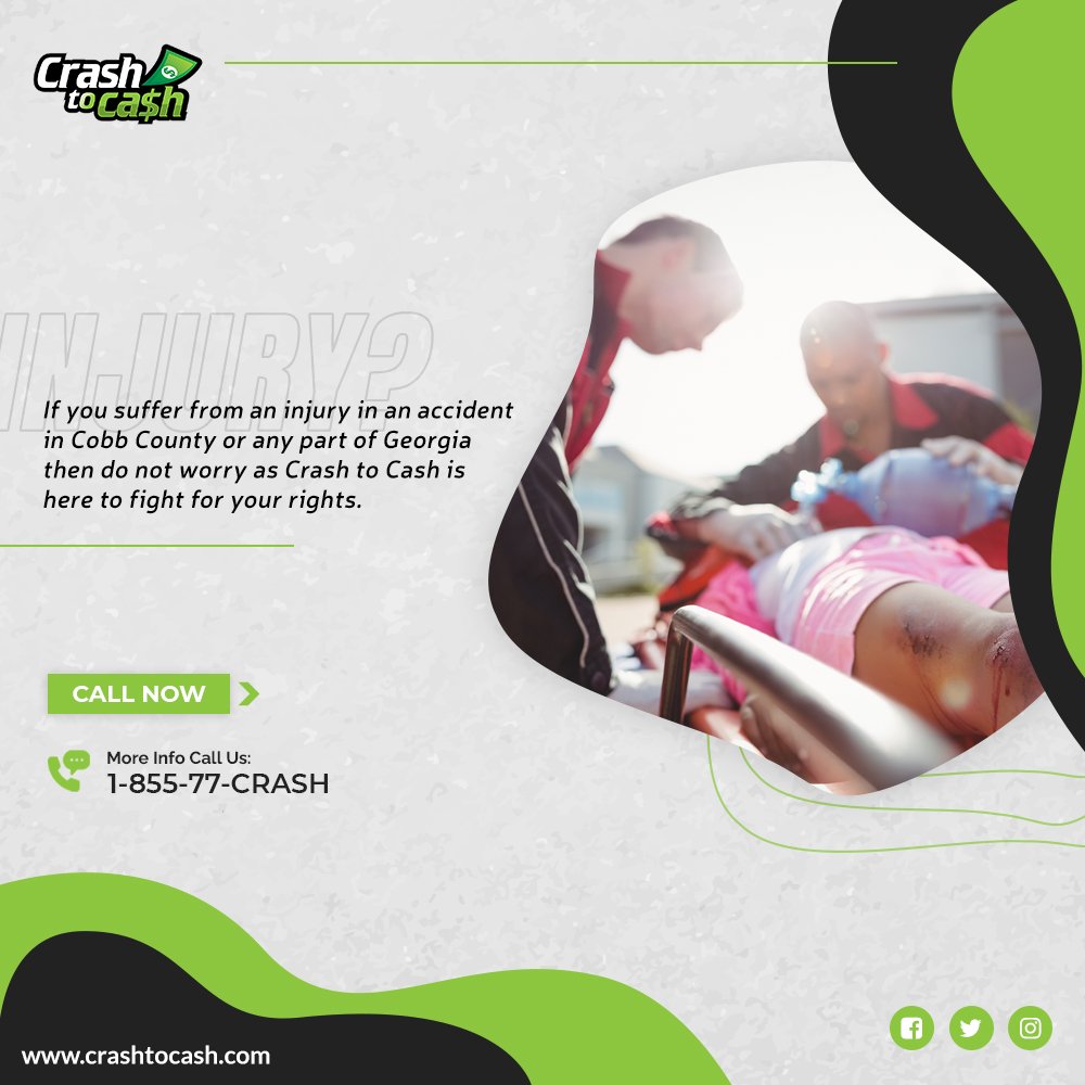 If you suffer from an injury in an accident in Cobb County or any part of Georgia then do not worry as Crash to Cash is here to fight for your rights.

Read more at crashtocash.com

#crashtocash #doctors #attorney #accident #personalinjury #injured #accidentattorney